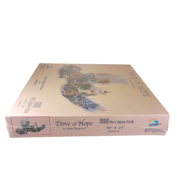 Dove of Hope Jigsaw Puzzle 1000 Piece Sandra Bergeron 2001 New Sealed SunsOut - Picture 12 of 14